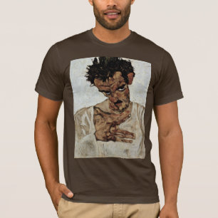 Self-Portrait With His Head Down By Schiele Egon T-Shirt