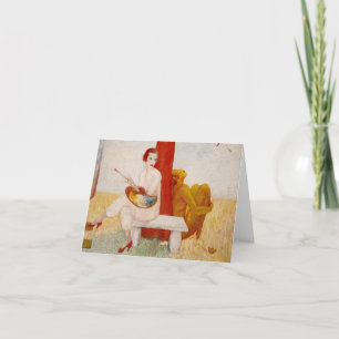 Self-portrait with Palette, Painter and Faun, 1915 Thank You Card