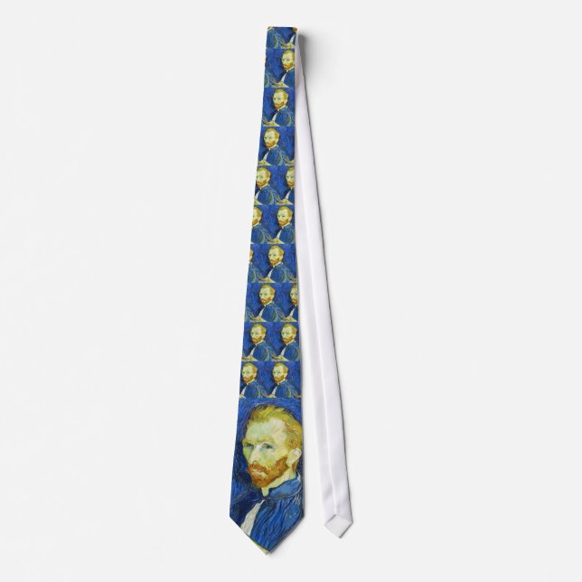 Self Portrait with Pallette vincent van gogh Tie (Front)