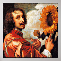 Self-Portrait with Sunflower, famous artwork