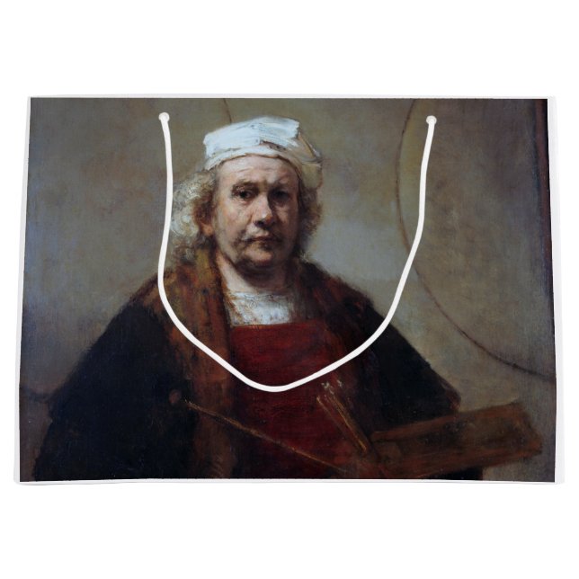 Self-Portrait with Two Circles, Rembrandt Large Gift Bag (Front)