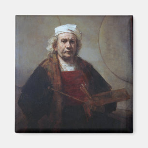 Self-Portrait with Two Circles, Rembrandt Magnet