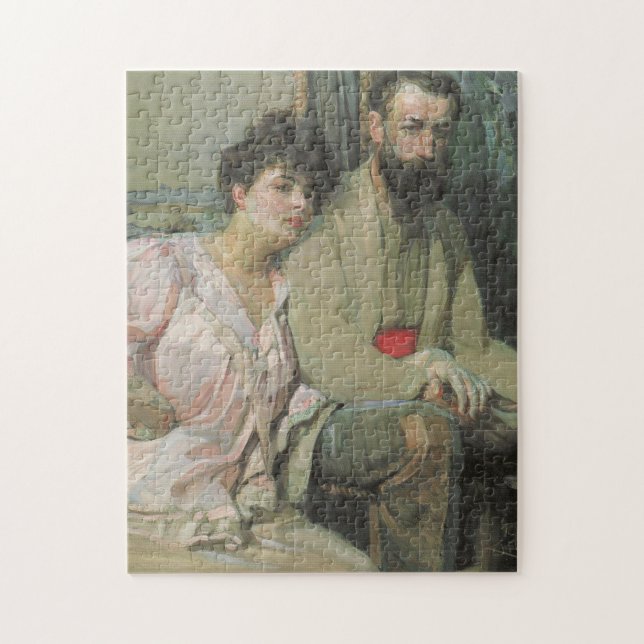 Self-Portrait With Wife (by Frantisek Kupka) Jigsaw Puzzle (Vertical)