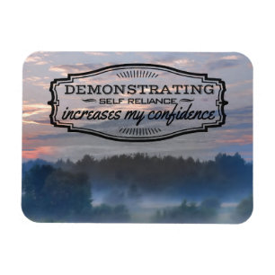 "Self reliance" Motivation Affirmation Flexible Magnet