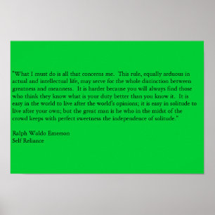 Self Reliance Poster