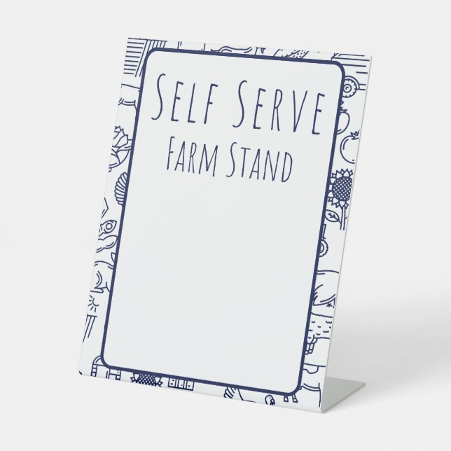 Self Serve Farmstand Products Sign Template  (Front)