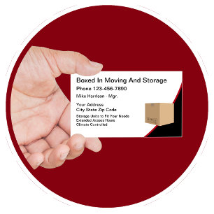Self Storage And Moving Business Card