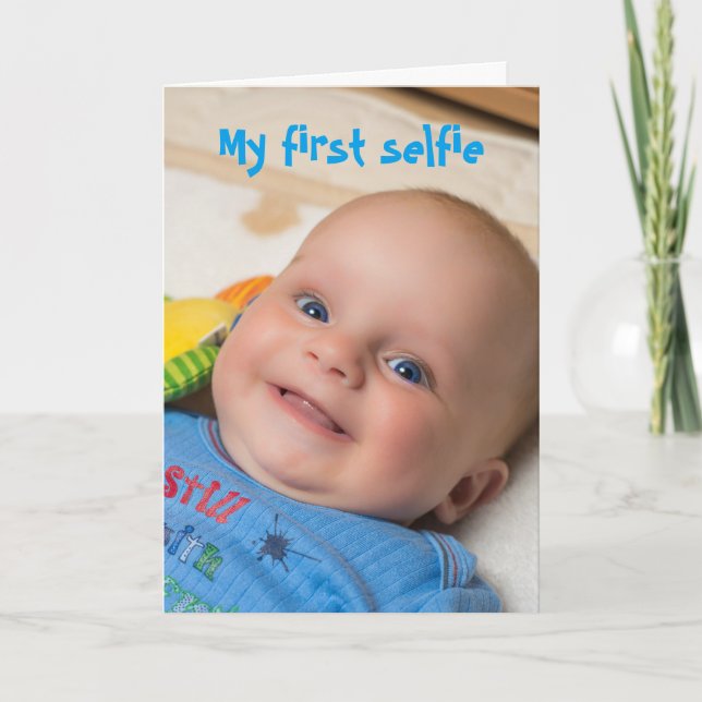 Selfie Baby Boy card (Front)
