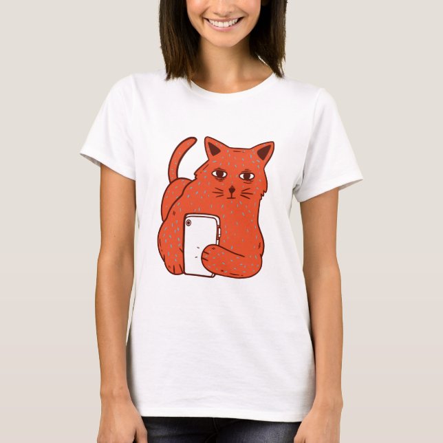 Selfie Cat T-Shirt (Front)