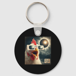 Selfie Chicken Kids Mens Solar Eclipse Key Ring