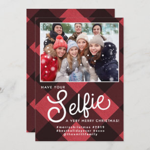 Selfie Christmas Card, Selfie Holiday Card, Selfie Invitation