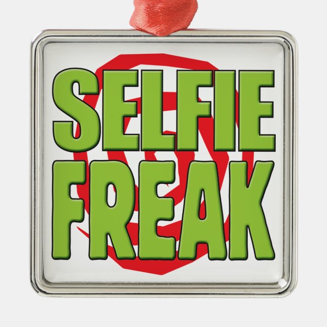Selfie Freak G Metal Tree Decoration (Front)