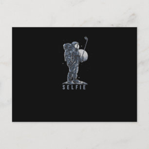 Selfie inthe Moon Postcard
