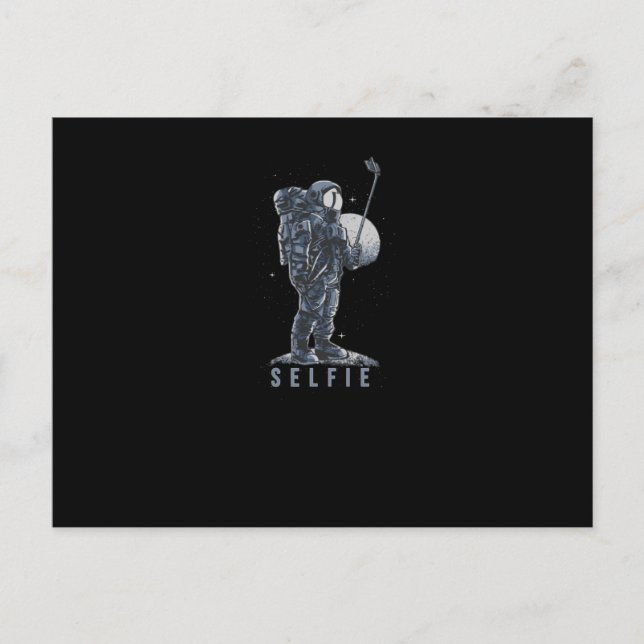 Selfie inthe Moon Postcard (Front)
