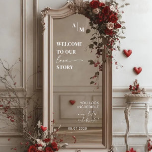 Selfie Mirror   Wedding Welcome Sign Decal