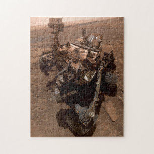 Selfie of Mars Curiosity Red Martian Landscape Jigsaw Puzzle