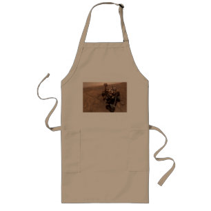 Selfie of Mars Curiosity Red Martian Landscape Long Apron
