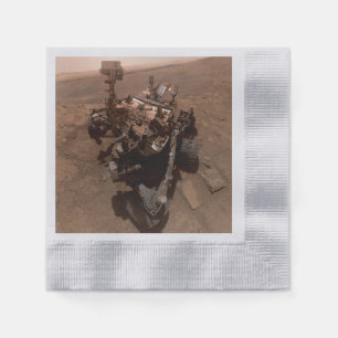 Selfie of Mars Curiosity Red Martian Landscape Napkin