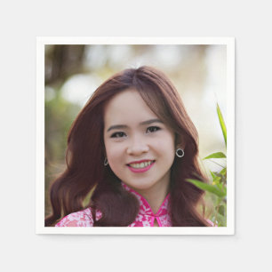 Selfie Photo Face Fun Party Napkin