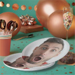 Selfie Photo Upload | Your Face Fun Party Paper Plate<br><div class="desc">A fun template to upload your photo for super fun party decor or birthday gift! Simply add your photo to make your own custom bespoke design for any party,  celebration or special occasion!</div>