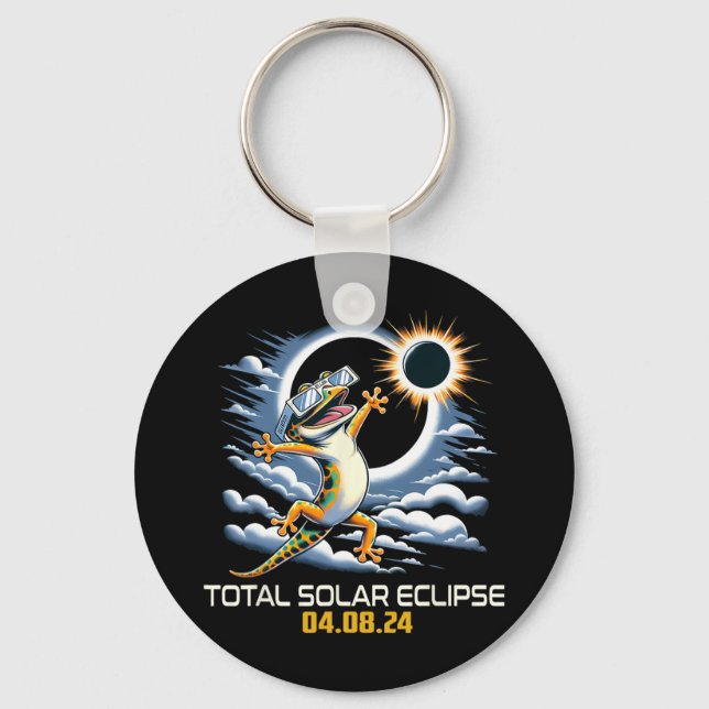 Selfie Solar Eclipse  Key Ring (Front)