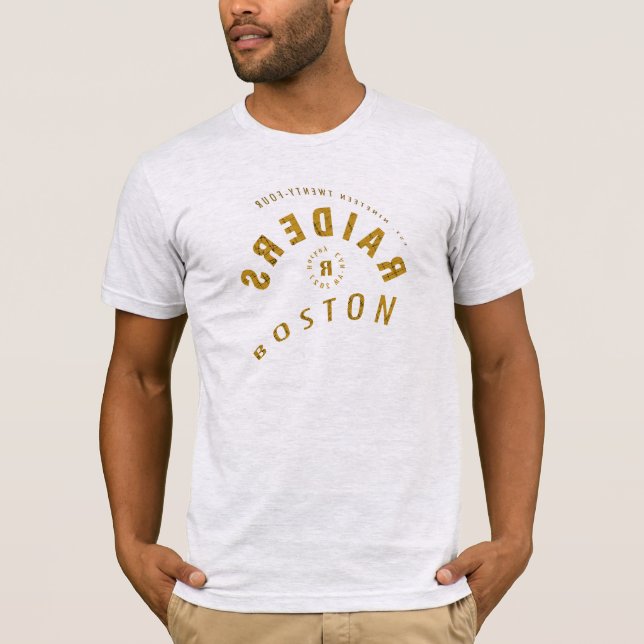 Selfie Tee - Boston with Blue & Red Logo  (Front)
