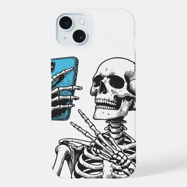 Selfie-Time Skeleton Phone Case (Back)