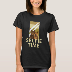Selfie Time u2013 Funny Duo Cat Dog Inseparable An T-Shirt