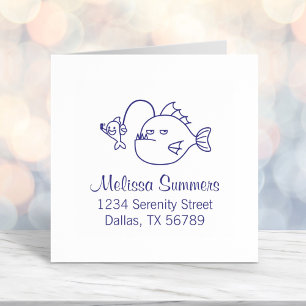 Selfie with Anglerfish Address Self-inking Stamp