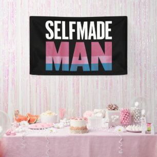 Selfmade Man Transgender Trans Pride Flag Transsex Banner