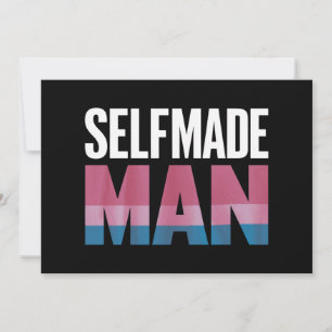 Selfmade Man Transgender Trans Pride Flag Transsex Invitation