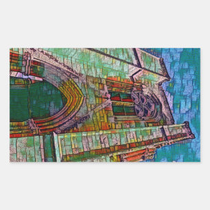 SELIMIYE MOSQUE, Nicosia painting Rectangular Sticker