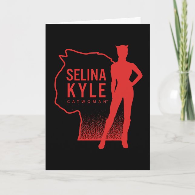 Selina Kyle Catwoman Outline Logo Card (Front)