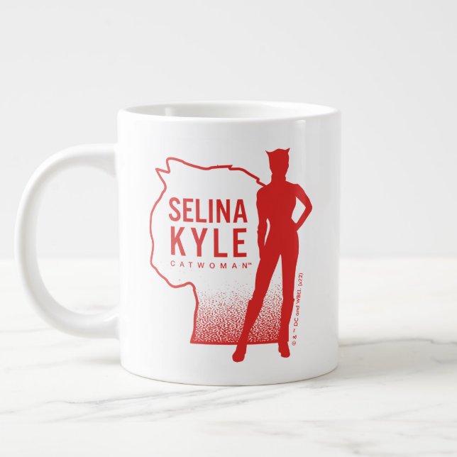 Selina Kyle Catwoman Outline Logo Large Coffee Mug (Left)