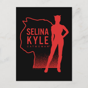 Selina Kyle Catwoman Outline Logo Postcard