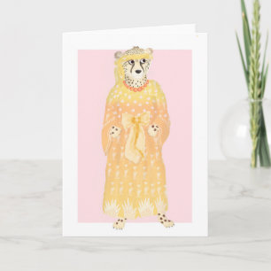 Seline elegant cheetah card