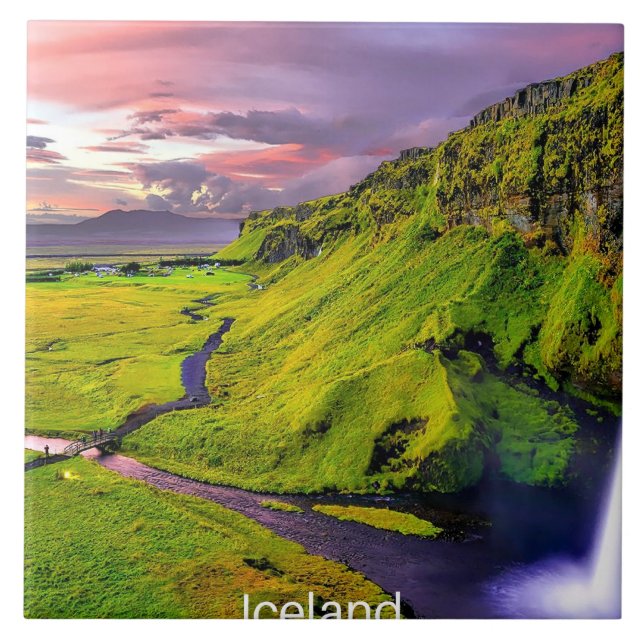 Seljalandfoss, Iceland Tile (Front)