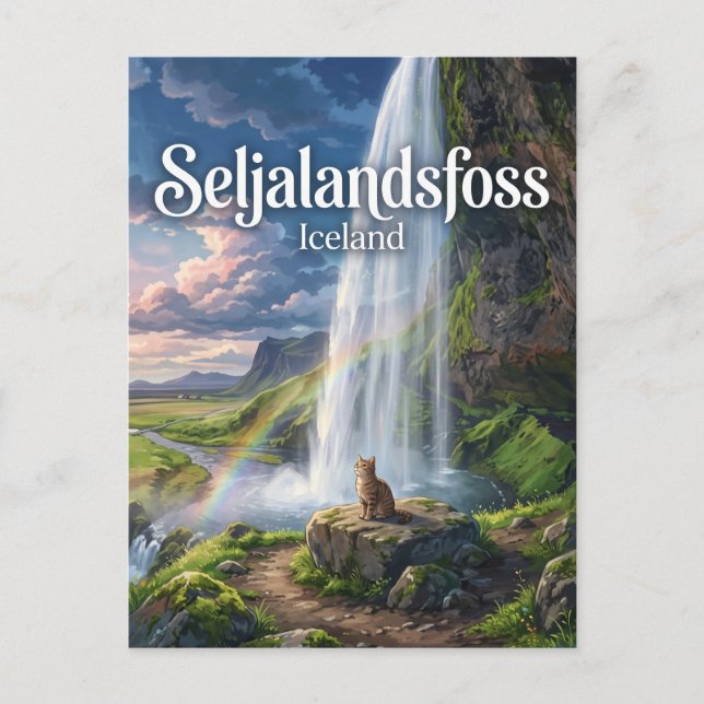 Seljalandsfoss Iceland Postcard (Front)