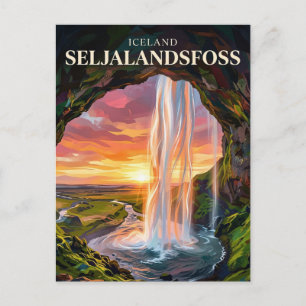 Seljalandsfoss Iceland Postcard