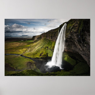 Seljalandsfoss Waterfall   Iceland Poster