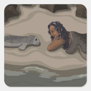 Selkie and Pup Sticker
