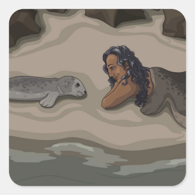 Selkie and Pup Sticker (Front)