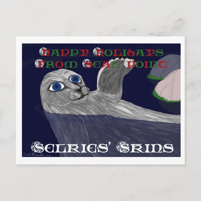 Selkies' Skins Holiday Postcard (Front)