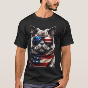 Selkirk Rex Cat 4th Of July Independence Day Owner T-Shirt