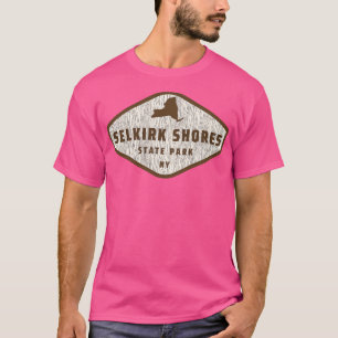 Selkirk Shores State Park New York Tree Log Textur T-Shirt