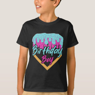 Sell 10 Year Old Ice Cream Drip 10th Birthday Boy  T-Shirt
