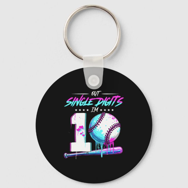 Sell 10 Years Old Birthday Double Digits 10 Birthd Key Ring (Front)