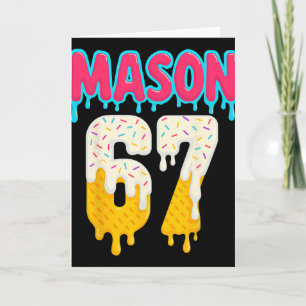 Sell 6 7 Ice Cream Drip Number 67 Funny Six Seven  Card