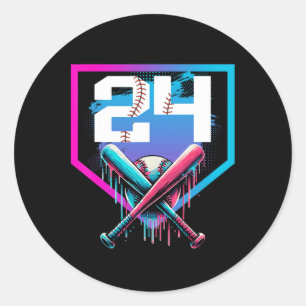 Sell Birthday Boy Drip 24th Player 24 Years Old Bo Classic Round Sticker