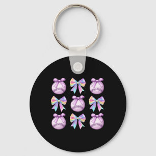 Sell Coquette Bows Cute Purple Trendy Sports Women Key Ring